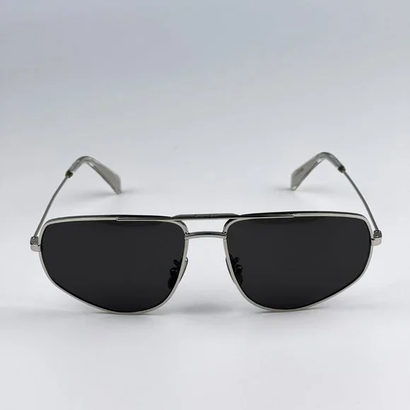 Celine CL40083U 16A Sunglasses Palladium Smoke Pilot Unisex CL 40083U - Picture 9 of 14